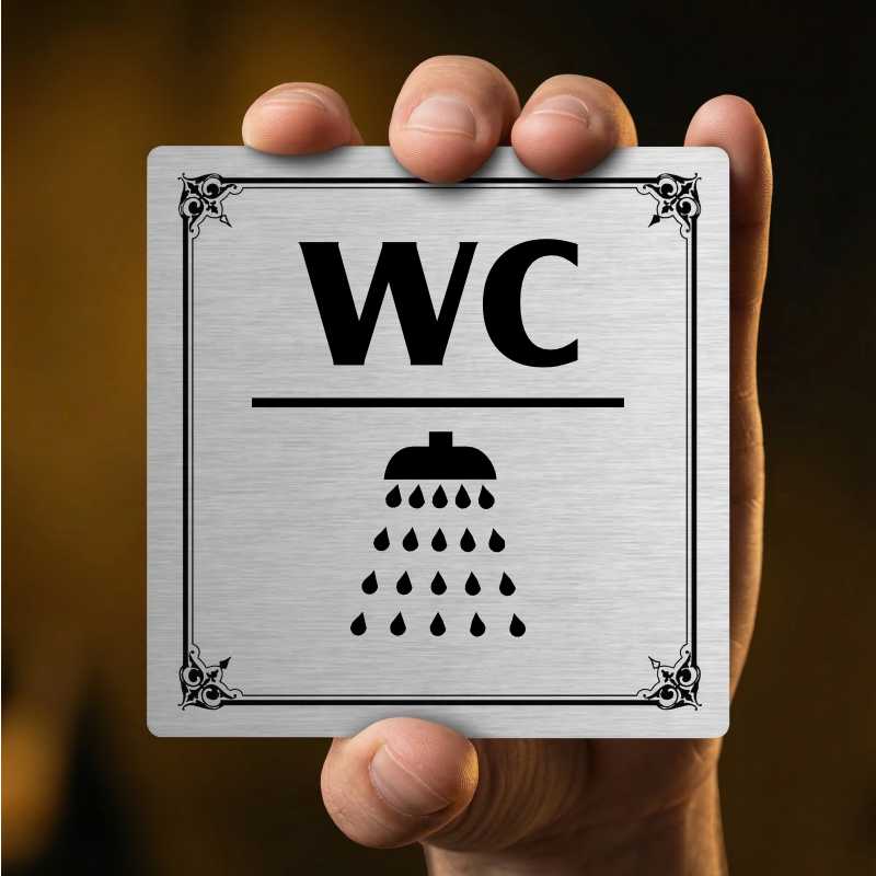 WC, sprcha, 148x148mm, stříbrná, Texas